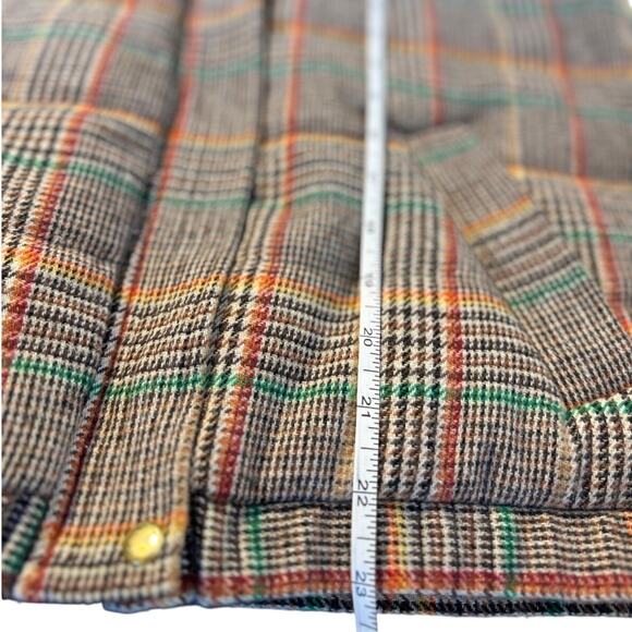 Etcetera Tan Plaid Hooded Puffer Vest NWT - Picture 9 of 11